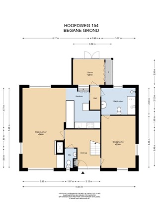 Floorplan - Hoofdweg 154, 1433 JX Kudelstaart